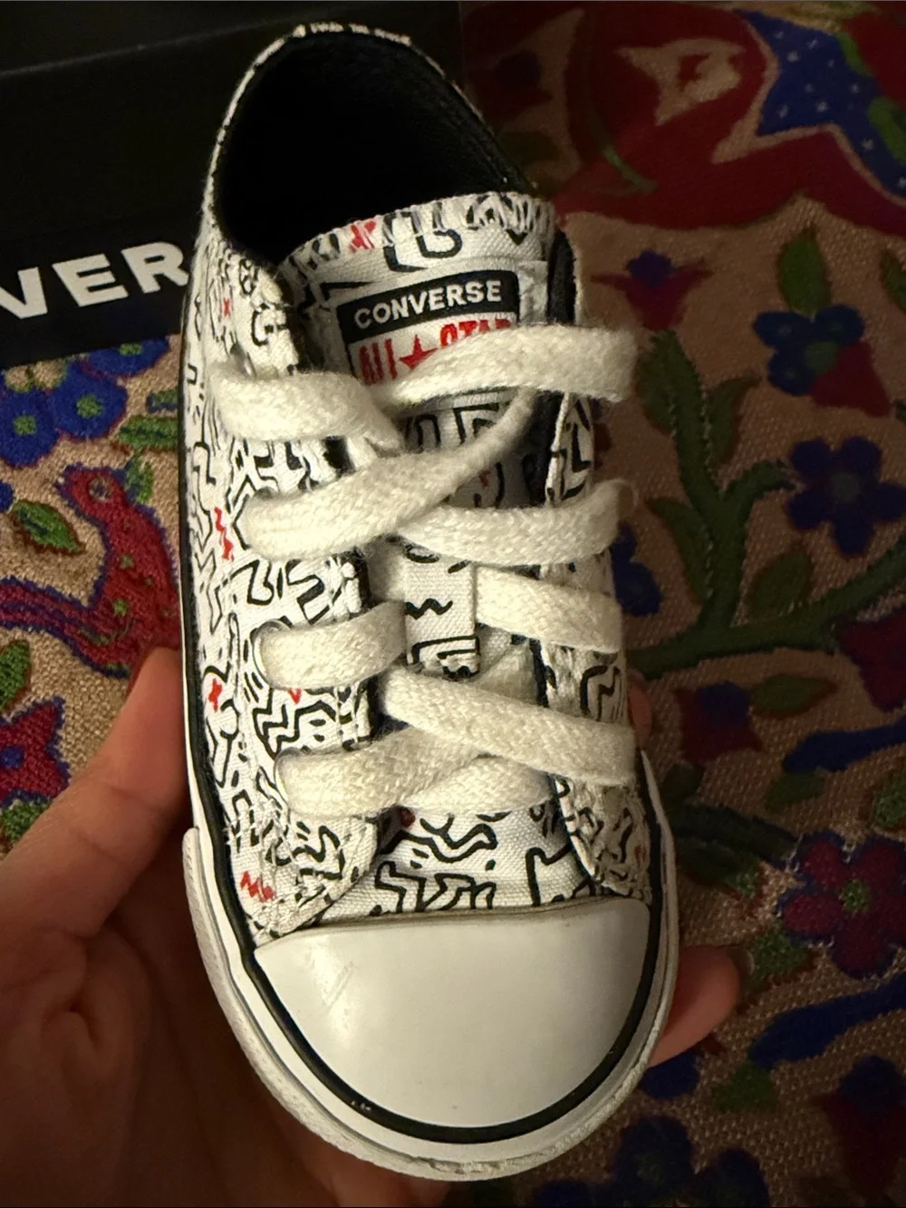 Converse Infant White/Black Low-Top Sneakers